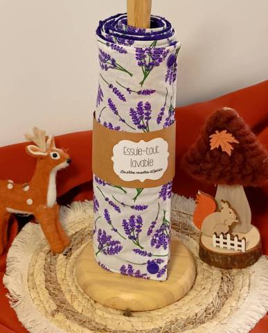 Essuie-tout lavable Lilas violet 
