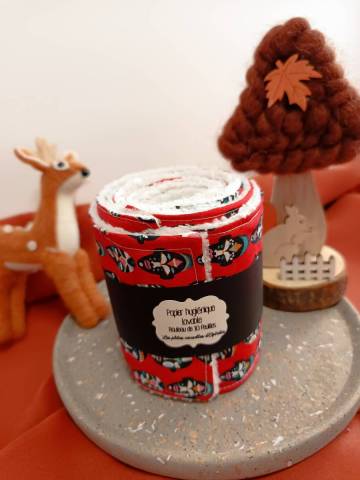 Papier hyginique lavable Masques rouge 