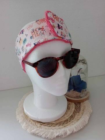 Bandeau de soins visage rose Girly