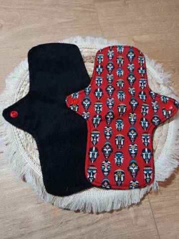 Serviette hyginique lavable rutilisable Masques rouge 