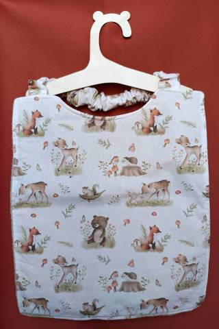 Bavoir maternelle personnalis Renard ours lapin