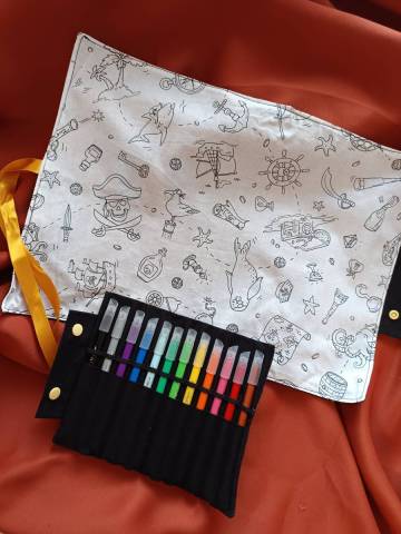Set de table a colorier lavable Pirates