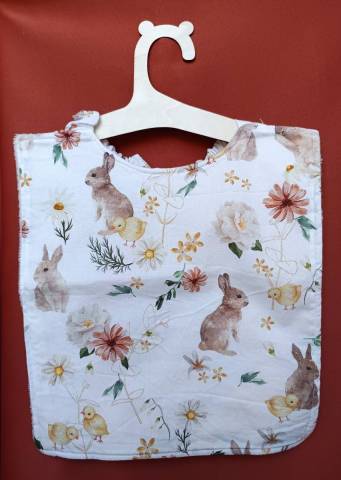 Bavoir maternelle personnalis Lapin/poussin