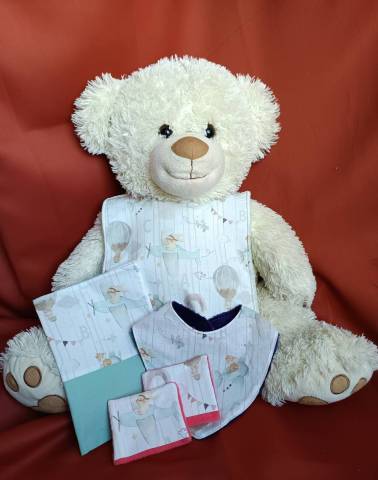 Coffret de naissance personnalis et unique lapin avion 