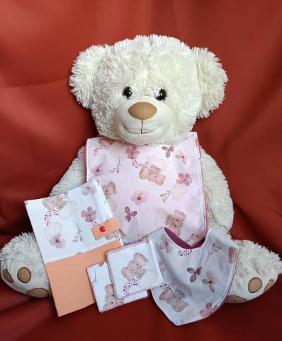Coffret de naissance personnalis et unique lphants rose 