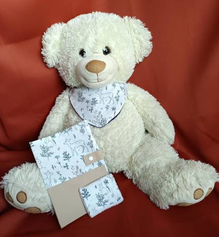 Coffret de naissance personnalis et unique fort animaux 