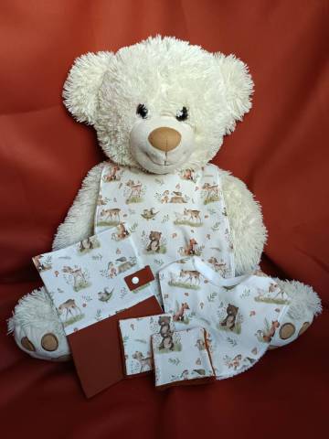 Coffret de naissance personnalis et unique ourson biche faon